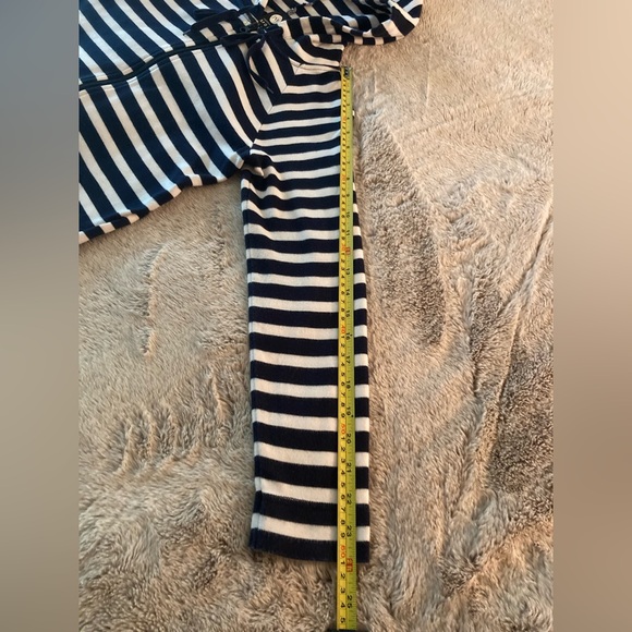 JONES NEW YORK Sport (Small) 100% Cotton Hoodie, Black + Cream Striped - Picture 8 of 12